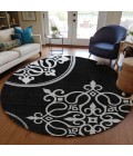 Addison Chantille ACN874-Black 8 ft. X 8 ft. Round Rug