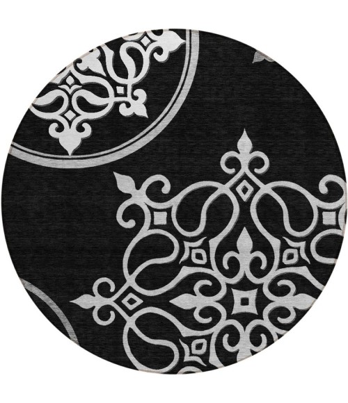 Addison Chantille ACN874-Black 8 ft. X 8 ft. Round Rug