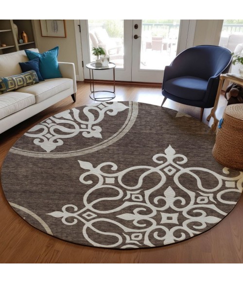 Addison Chantille ACN874-Chocolate 8 ft. X 8 ft. Round Rug