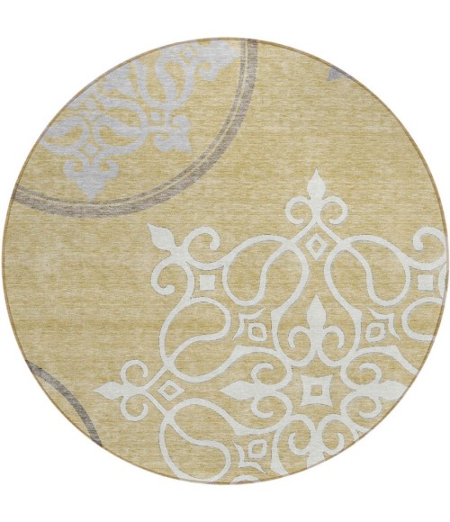 Addison Chantille ACN874-Gold 8 ft. X 8 ft. Round Rug