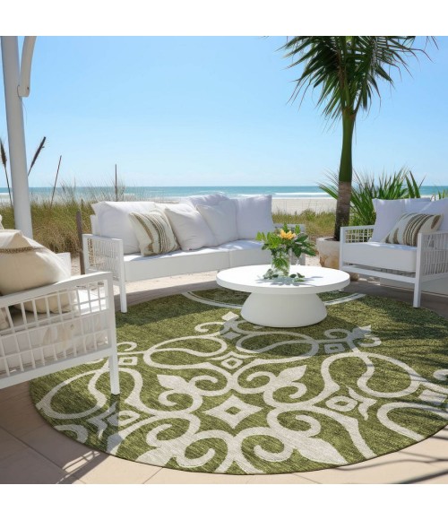 Addison Chantille ACN874-Olive 8 ft. X 8 ft. Round Rug