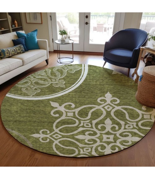 Addison Chantille ACN874-Olive 8 ft. X 8 ft. Round Rug