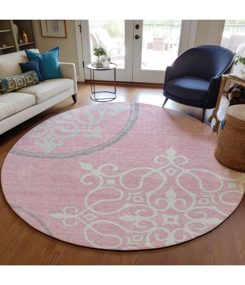 Addison Chantille ACN874-Pink 8 ft. X 8 ft. Round Rug