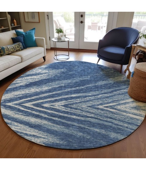 Addison Chantille ACN876-Blue 8 ft. X 8 ft. Round Rug