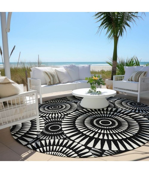 Addison Chantille ACN877-Black 8 ft. X 8 ft. Round Rug