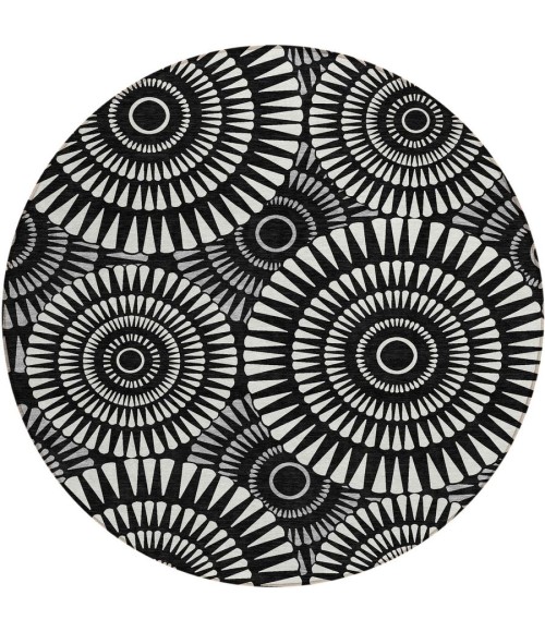 Addison Chantille ACN877-Black 8 ft. X 8 ft. Round Rug