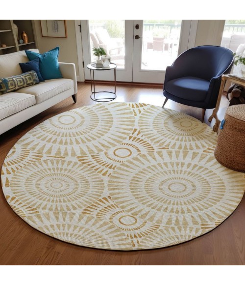 Addison Chantille ACN877-Gold 8 ft. X 8 ft. Round Rug
