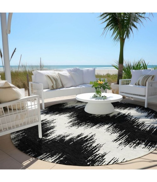 Addison Chantille ACN880-Black 8 ft. X 8 ft. Round Rug