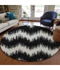 Addison Chantille ACN880-Black 8 ft. X 8 ft. Round Rug