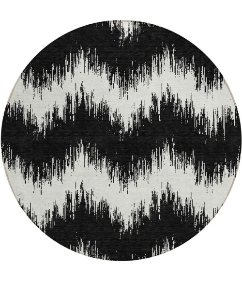 Addison Chantille ACN880-Black 8 ft. X 8 ft. Round Rug