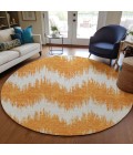 Addison Chantille ACN880-Orange 8 ft. X 8 ft. Round Rug