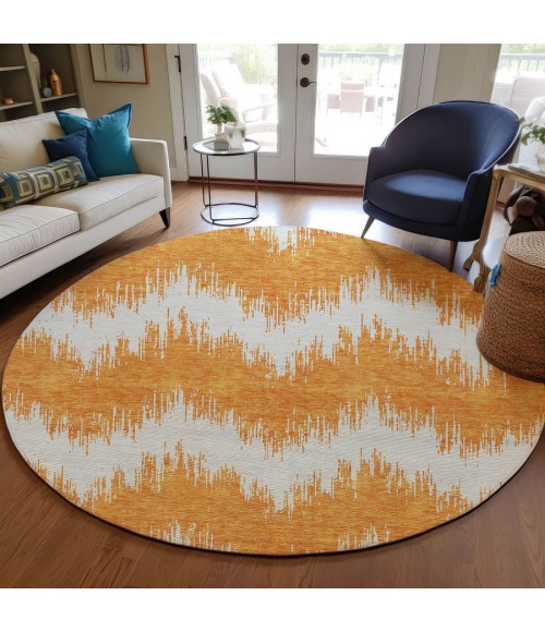 Addison Chantille ACN880-Orange 8 ft. X 8 ft. Round Rug
