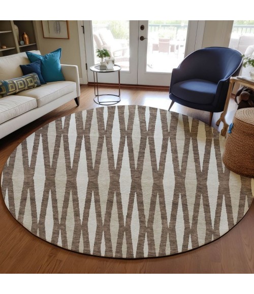 Addison Chantille ACN881-Brown 8 ft. X 8 ft. Round Rug
