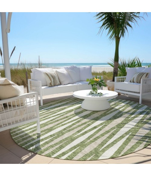 Addison Chantille ACN881-Green 8 ft. X 8 ft. Round Rug