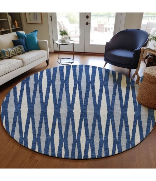 Addison Chantille ACN881-Navy 8 ft. X 8 ft. Round Rug