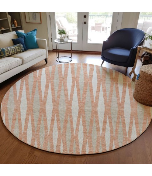 Addison Chantille ACN881-Salmon 8 ft. X 8 ft. Round Rug