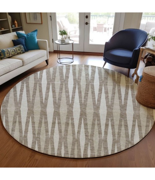 Addison Chantille ACN881-Taupe 8 ft. X 8 ft. Round Rug