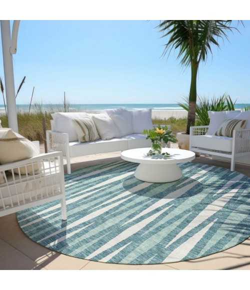 Addison Chantille ACN881-Teal 8 ft. X 8 ft. Round Rug
