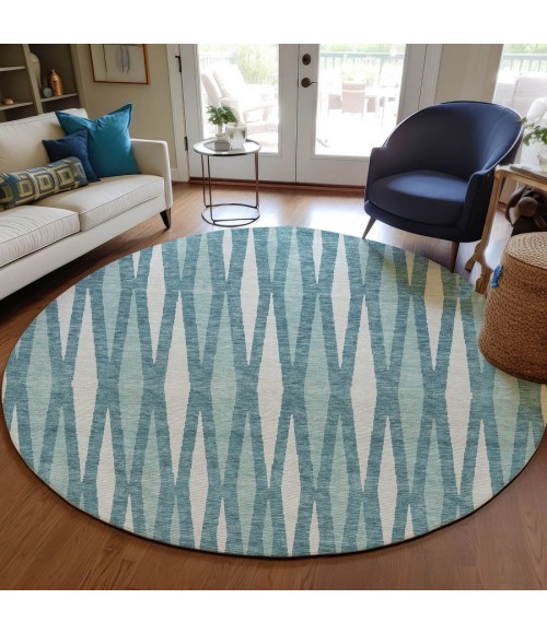 Addison Chantille ACN881-Teal 8 ft. X 8 ft. Round Rug