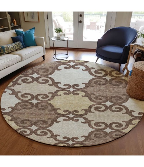 Addison Chantille ACN883-Brown 8 ft. X 8 ft. Round Rug