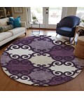 Addison Chantille ACN883-Eggplant 8 ft. X 8 ft. Round Rug