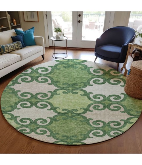 Addison Chantille ACN883-Green 8 ft. X 8 ft. Round Rug