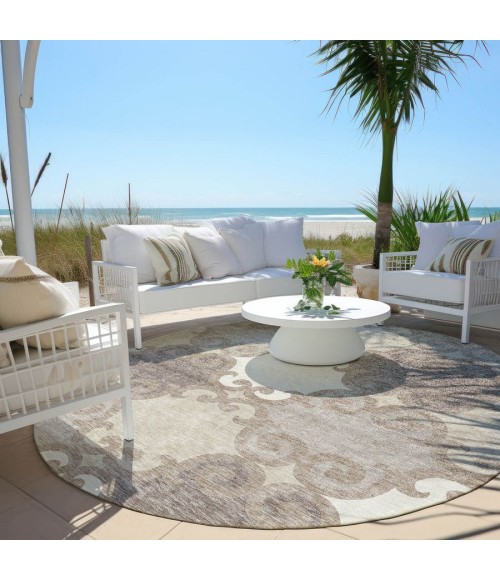 Addison Chantille ACN883-Taupe 8 ft. X 8 ft. Round Rug