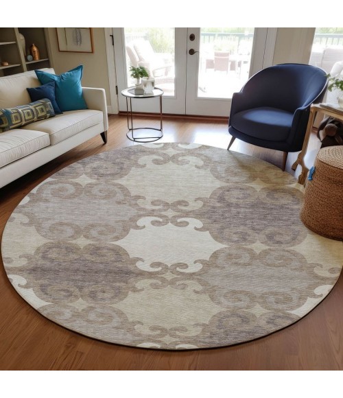 Addison Chantille ACN883-Taupe 8 ft. X 8 ft. Round Rug