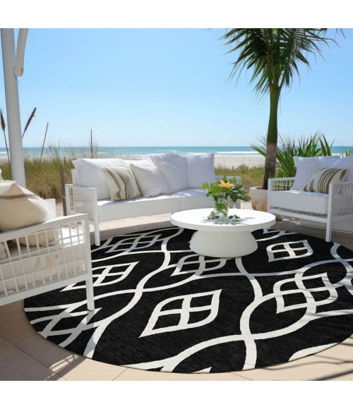 Addison Chantille ACN884-Black 8 ft. X 8 ft. Round Rug