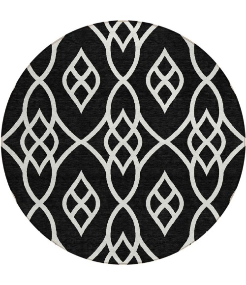 Addison Chantille ACN884-Black 8 ft. X 8 ft. Round Rug