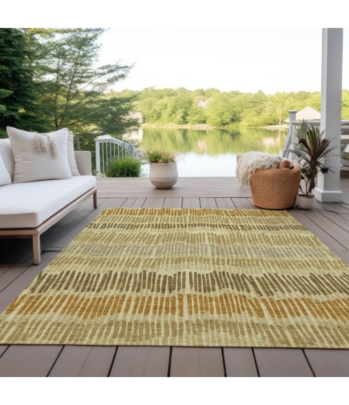 Addison Chantille Rug ACN889-Gold 10 ft. X 14 ft. Rectangle - Rugs Town Addison Chantille ACN889-Gold 10 ft. X 14 ft. Rectangle Rug