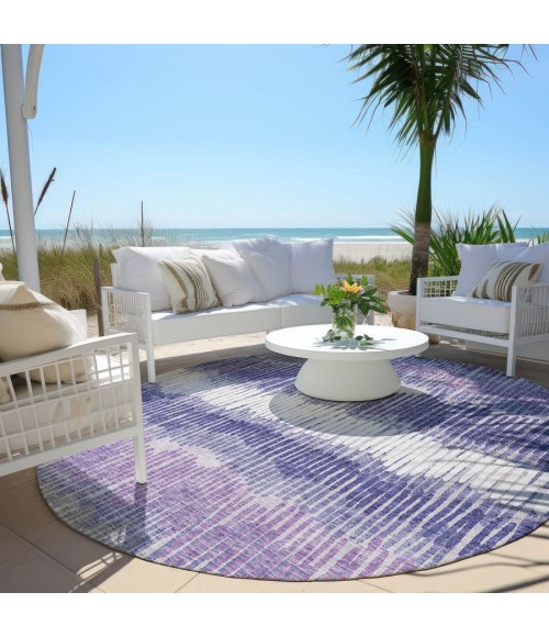 Addison Chantille ACN889-Purple 8 ft. X 8 ft. Round Rug