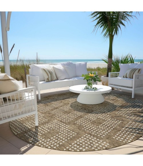 Addison Chantille ACN890-Brown 8 ft. X 8 ft. Round Rug
