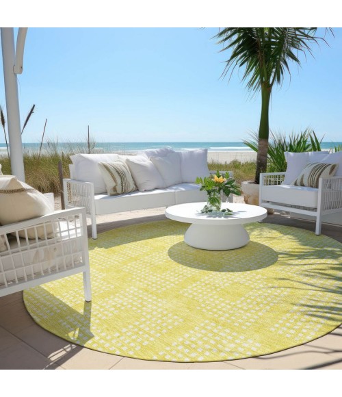 Addison Chantille ACN890-Yellow 8 ft. X 8 ft. Round Rug