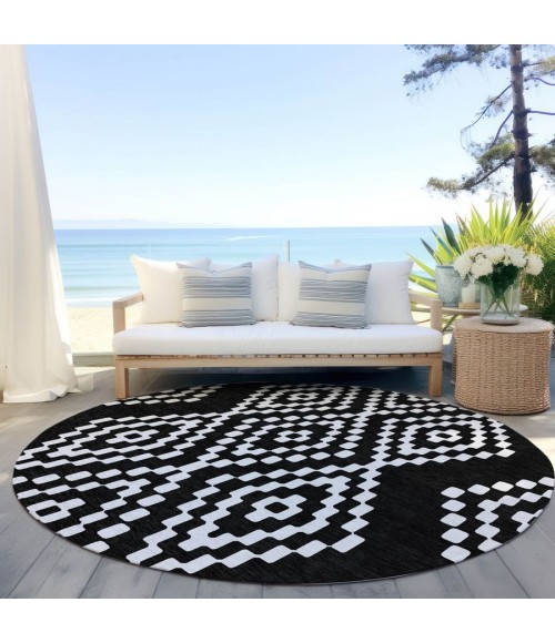 Addison Chantille ACN891-Black 8 ft. X 8 ft. Round Rug