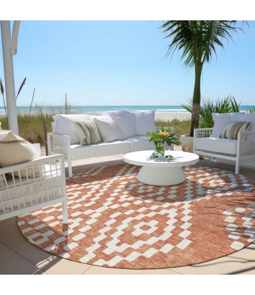 Addison Chantille ACN891-Salmon 8 ft. X 8 ft. Round Rug