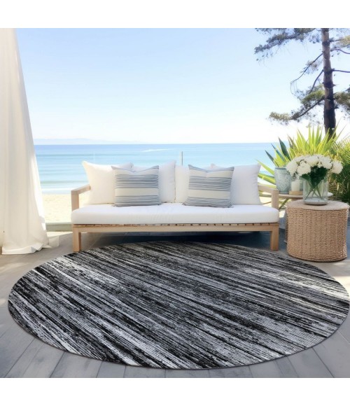 Addison Chantille ACN896-Black 8 ft. X 8 ft. Round Rug