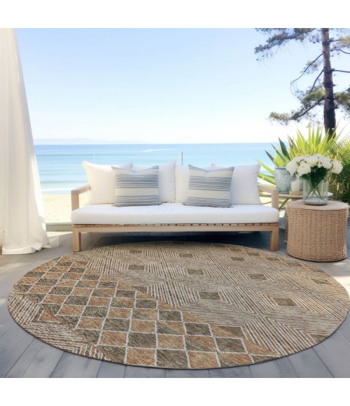 Addison Chantille ACN898-Brown 8 ft. X 8 ft. Round Rug