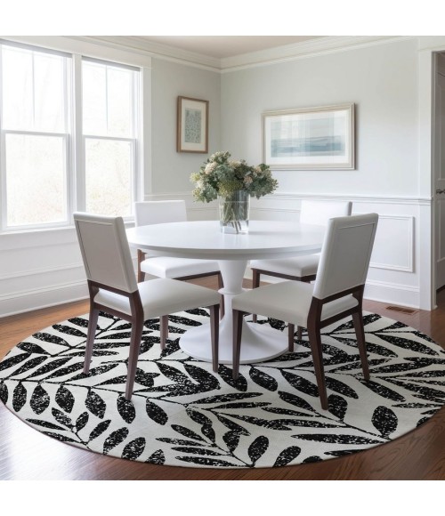 Addison Chantille ACN899-Black 8 ft. X 8 ft. Round Rug