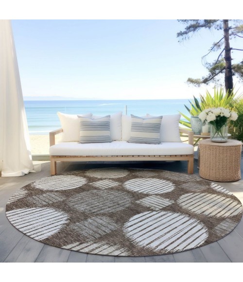 Addison Chantille ACN900-Brown 8 ft. X 8 ft. Round Rug