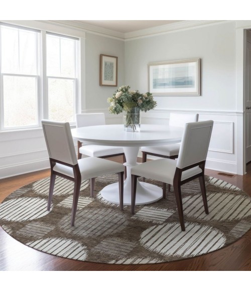 Addison Chantille ACN900-Brown 8 ft. X 8 ft. Round Rug