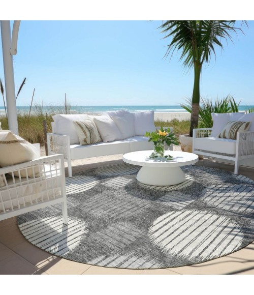 Addison Chantille ACN900-Charcoal 8 ft. X 8 ft. Round Rug