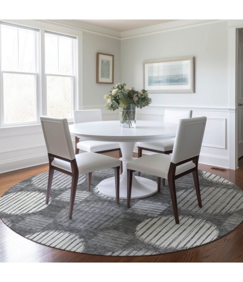 Addison Chantille ACN900-Charcoal 8 ft. X 8 ft. Round Rug