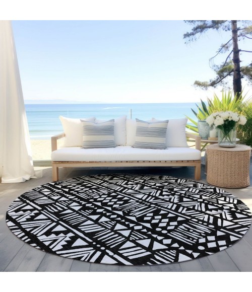 Addison Chantille ACN907-Black 8 ft. X 8 ft. Round Rug