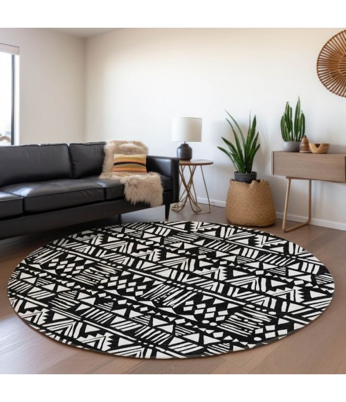 Addison Chantille ACN907-Black 8 ft. X 8 ft. Round Rug