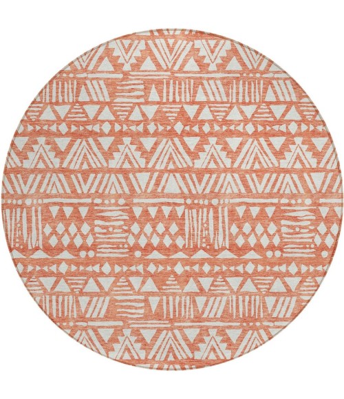 Addison Chantille ACN907-Coral 8 ft. X 8 ft. Round Rug