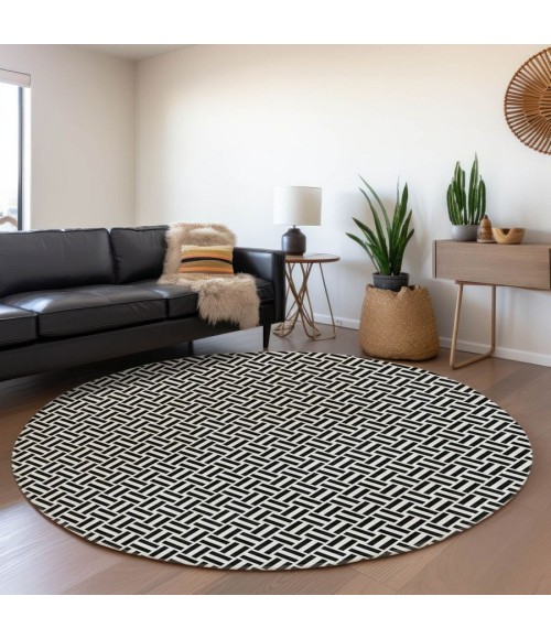 Addison Chantille ACN911-Black 8 ft. X 8 ft. Round Rug