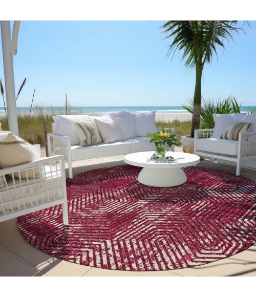 Addison Chantille ACN912-Burgundy 8 ft. X 8 ft. Round Rug