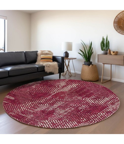 Addison Chantille ACN912-Burgundy 8 ft. X 8 ft. Round Rug
