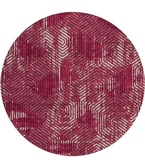 Addison Chantille ACN912-Burgundy 8 ft. X 8 ft. Round Rug